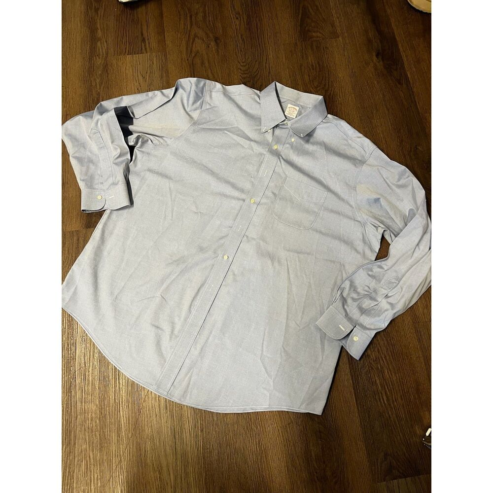 Brooks Brothers Light Blue Long Sleeve Button Down Non-Iron Men 2XL